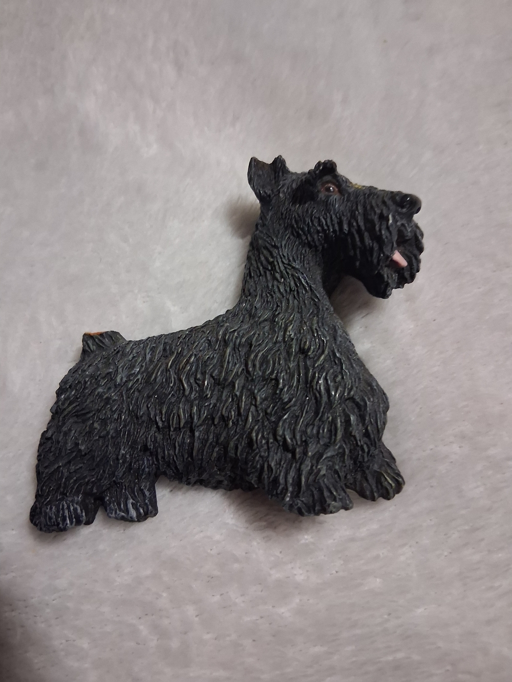 Black Scottish Terrier Dog Figurine Brooch Pin